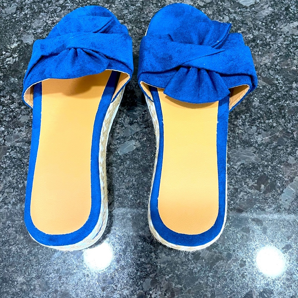 Blue sandals